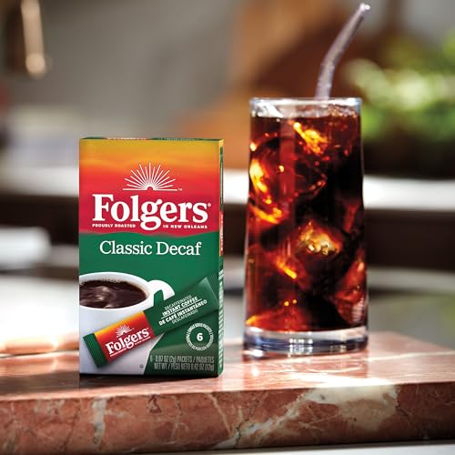 Folgers Classic Decaf Instant Coffee Crystals Packets, 6 Count - image 8
