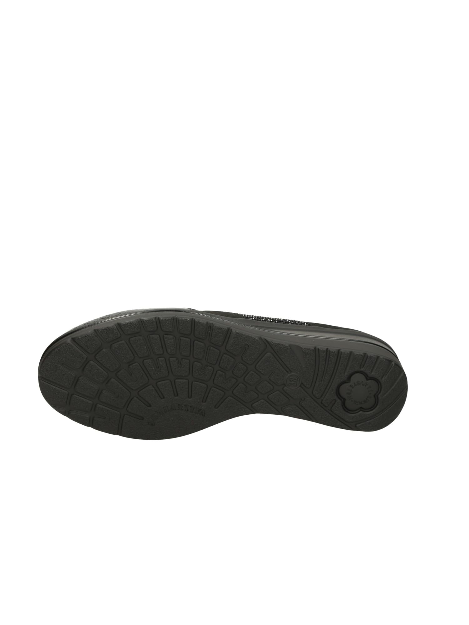 Valleverde VD200AF Mocassini Casual Donna Pelle Nero Tacco Zeppa 4Cm Suola Gomma