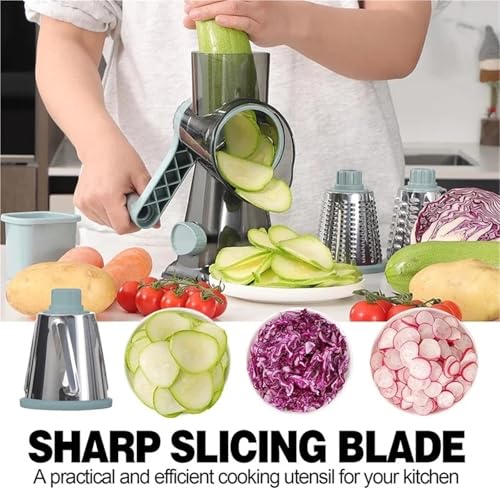 Rallador giratorio multiusos de acero inoxidable con mango miniatura 6