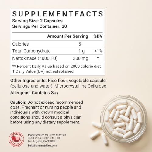 Luma Nutrition Nattokinase Supplement