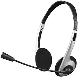 Headset C3Plus PH-01SI Prata - Com Microfone Arco com Ajuste de Altura Conexão P2 Impedância de 32Ohms