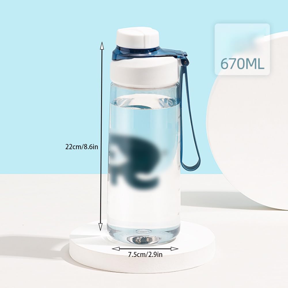 MRKU Bouteille d'eau de Sport avec Couvercle verrouillable et Couvercle Anti-Fuite innovant 2 en 1, Shaker Portable pour Boissons protéinées d'entraînement