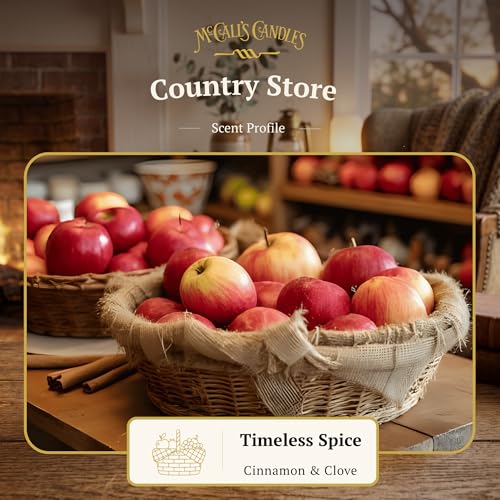 Image of McCall's Candles | Country Store | Scented Wax Melt | Apples, Cinnamon, Orange, Rosehips & Spices | 6-Piece Break-Apart Bar | 12-24 Hours Per Wedge | Poured in the USA | 5.5 oz