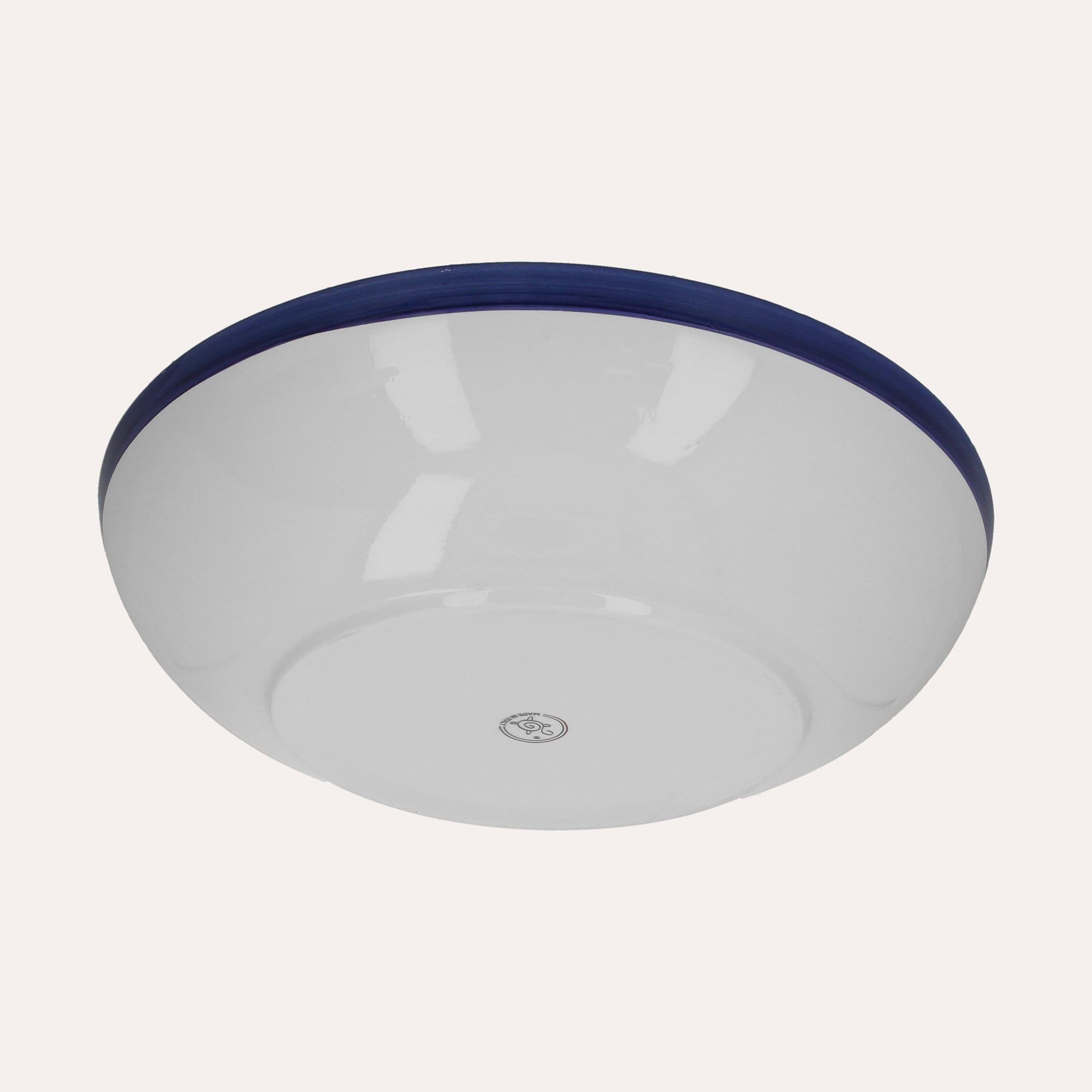 Keyhomestore | Insalatiera Grande con motivo decorativo limoni, Contenitore Elegante per Tavola e Cucina, Made in Italy (40x9cm) - Ceramica