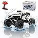 Qudify 1:8 Scale Amphibious 4WD RC Car for Kids 3+, Big Off-Road Monster Truck with LED Lights, 2.4GHz Waterproof Remote Control Car for Boys 4-7, Rechargeable All Terrain Toy Gift