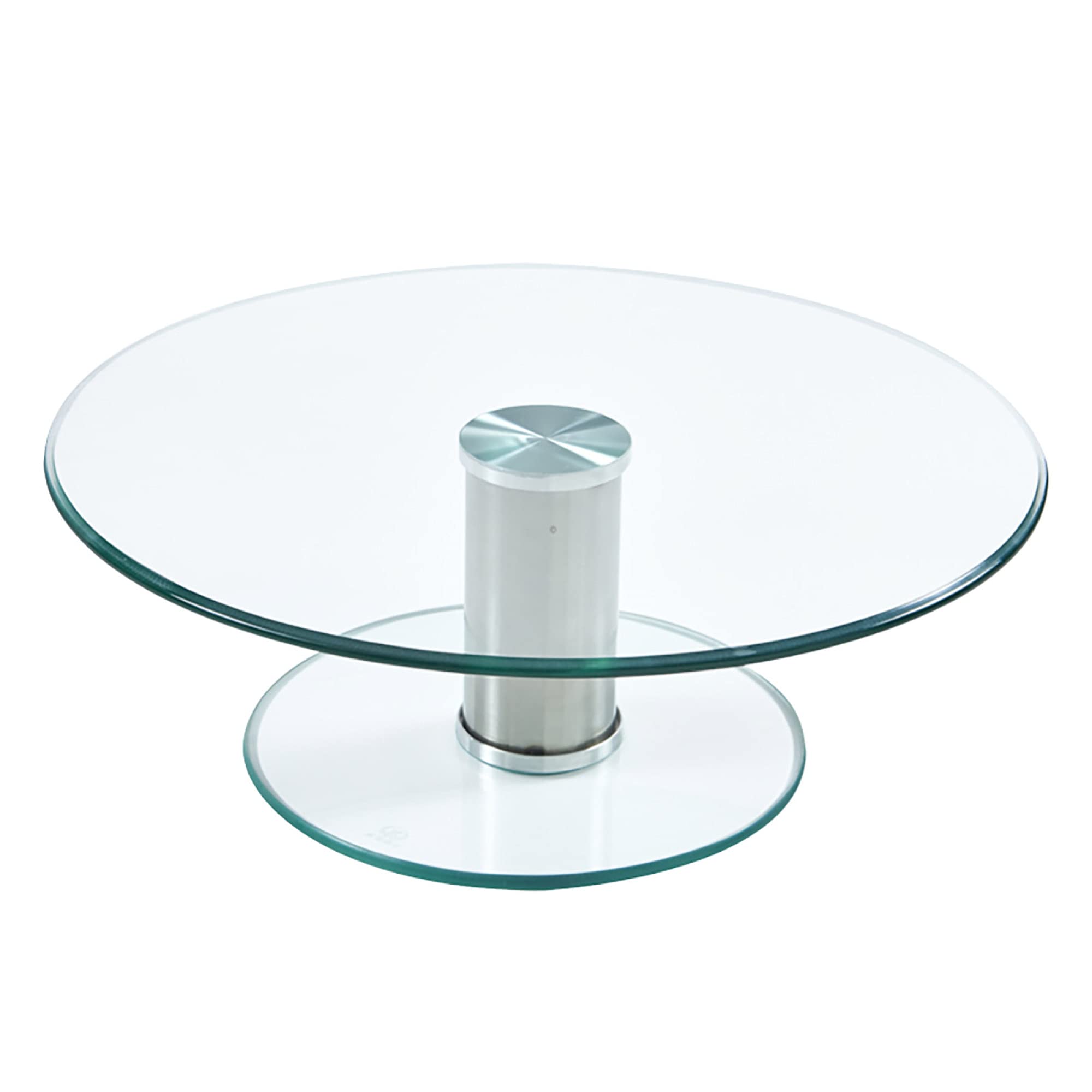 Plateau tournant de service en verre trempé 8mm transparent pour table de cuisine