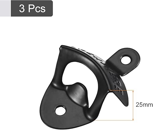 Miniatura 3 de uxcell 3 abridores de botellas montado en la pared, 3 x 2.3 pulgadas, hierro fundido, cerveza, soda, abridor de vino, herramientas para cafetería,