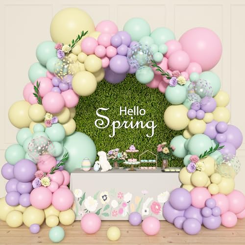 Amandir 153pcs Pastel Balloons Garland Arch Kit...