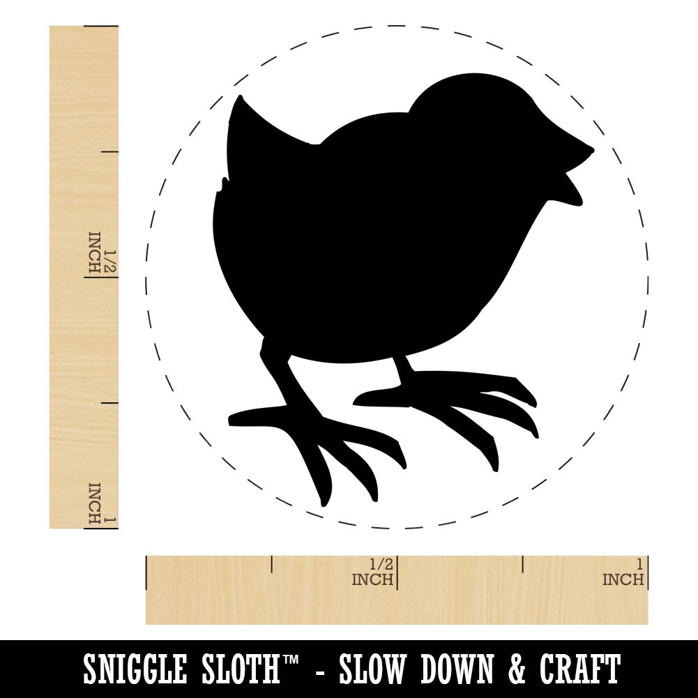 Baby Chick Chicken Standing Solid Rubber Stamp for Stamping Crafting Planners - 1 Inch Medium