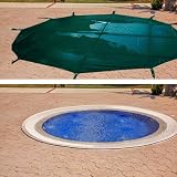 LZMZMQ Cubierta de Seguridad para Piscina Cubiertas para Piscinas Elevadas De 7.3m En Invierno, Cubiertas para Piscinas con Red De Seguridad, Cubierta Rígida para Piscina(Green,6f/1.8m)