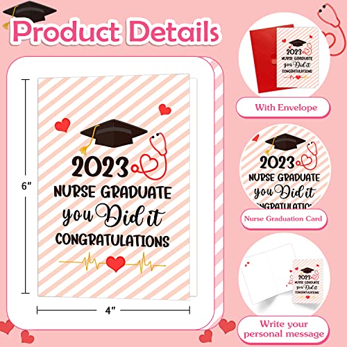 Flyab 2023 Nurse Graduation Card For Her 4"X6" You Did It Nurse Graduation Greeting Card For Women Graduation Card With Envelope For Nursing School Grads Medical School Graduate Occupational #TOP6