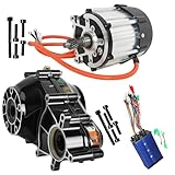 LenvraSQ 72V 1500W Brushless Electric Motor with Differential Gearbox & Controller, 16T Spline Shaft, 9.5:1 Gear Ratio, for Electric Go Kart ATV UTV Quad Bike Golf Cart Drift Trike 4 Wheeler Golf Cart