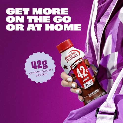 Image of Premier Protein ULTIMATE 42g High Protein Shake, Chocolate, 4 Pack | 220 Calories, 2g Sugar, 24 Vitamins & Minerals, Supports Muscle Health, Gluten-Free, Protein Snack, 14 oz