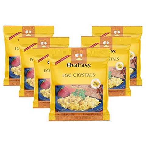 OvaEasy Dehydrated Egg Crystals – 4.5oz. (128g) Bag – Powdered Eggs Made From All-Natural Ingredients – Easy-To-Prepare Egg Powder – Dehydrated Food Perfect for Camping & Backpacking (6-pack of 4.5 oz. bags) Cover