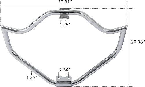 Miniatura 9 de TCT-MOTORPARTS Barra cromada de 1 14 pulgadas para bigote para Harley Sportster XL 883 XL1200 Roadster Nightster Super Low 2004-2023 Cuarenta y ocho