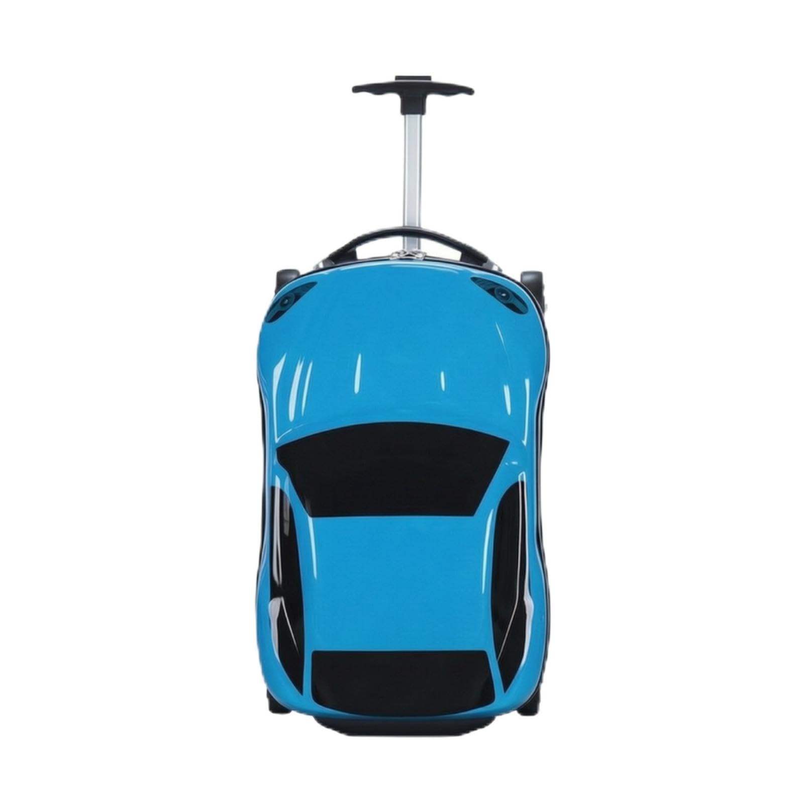 Car Suitcase Telescopic Hard-Sided Suitcase Glossy Rigid-Sided Luggage for Young Children, Girls, Airport, Family Trips, Sleepovers Blue-picture-11