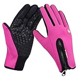1.【Warm Halten】Die Handschuhe sind innen mit warmem Fleece gefüttert und halten Sie im kalten Winter warm. Perfekt für Menschen, die gerne Radfahren, Laufen, Skifahren, Reiten, Bergsteigen und Fahren.