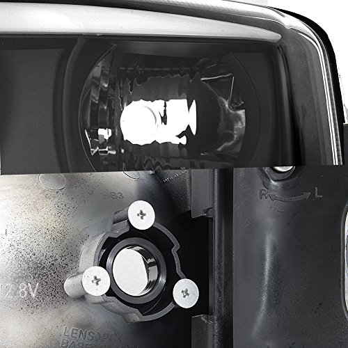 Akkon - For 99-06 Gmc Sierra 1500 2500Hd 3500 C3 Yukon Xl Black Led Tube Projector Headlights Driver+Passenger Side Pair #TOP3