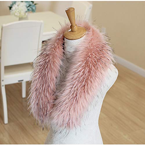 75CM Womens Mens Faux Fur Collar for Hooded Coat Jacket,Red Wine2