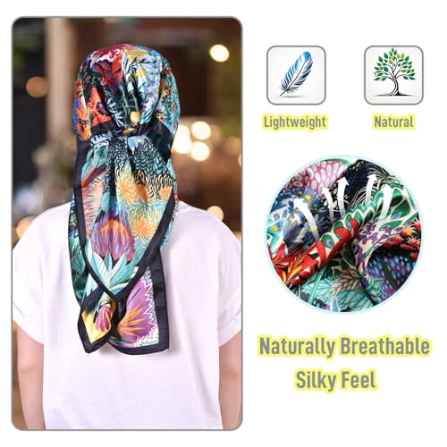 Like Silk Head Scarf for Women, Large Square Satin Scarf - Lavish Soft Fashion Accessory - Elegantly Packaged3