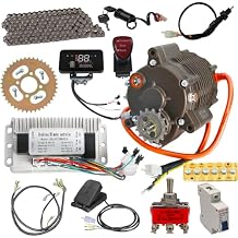 72V 1000W High-Torque Electric Motor with Gearbox 65Nm Torque, Sine Wave Controller, Better Than 3000W Motors for Hill Climbing, Heavy Loads Ideal for ATV, Go Kart, Trike, Buggy, Off-Road