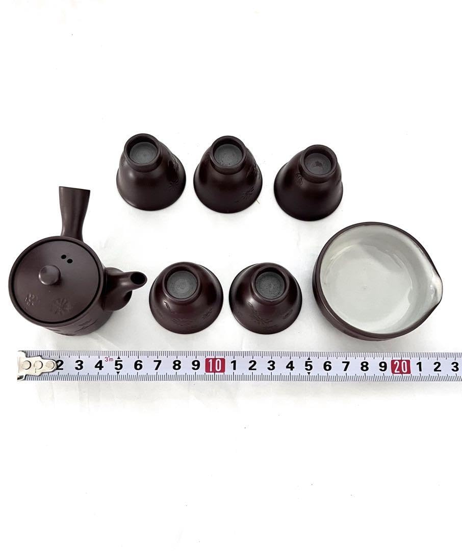 Amazon.co.jp: 清水酔月 醉月造 萬古焼 急須 玉露 茶器 5客 セット 
