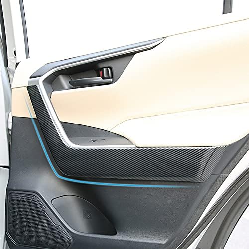 Car Accessories for Toyota RAV4 XA50 2019 2020 2021 ABS Plastic Interior Door Armrest Molding Strips Cover Trim 4pcs (carbon fiber printed)