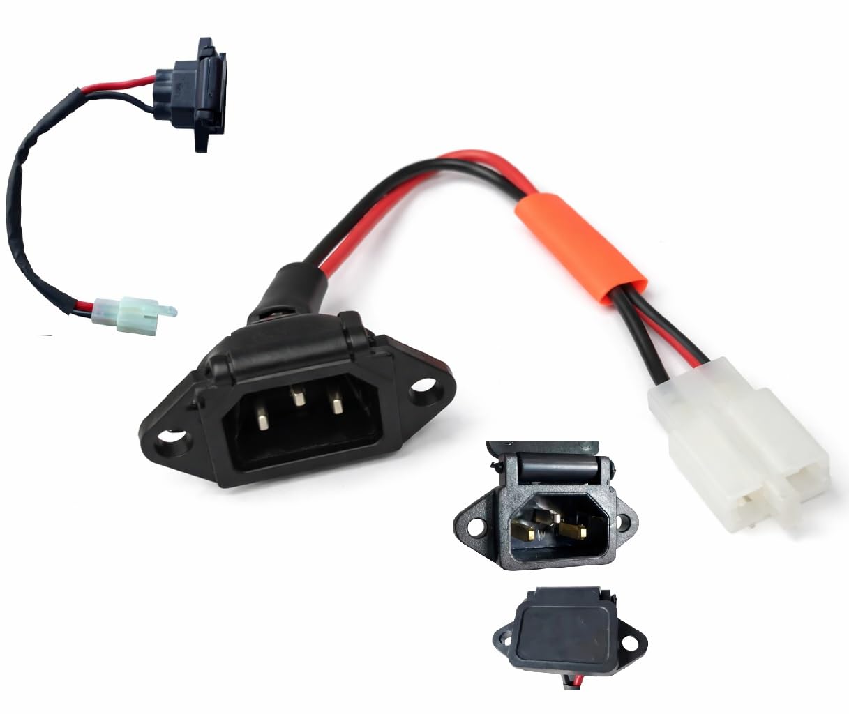 Electric Scooty Charging Socket 3 Pin Cable | EV Scooter Charging Connector |Heavy Duty | 16 CM Long Cable | for Electric Scooty/Scooters, E-Bike-image-40