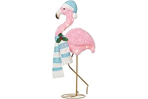 Christmas Flamingo Outdoor Decorations with 35 Clear Lights