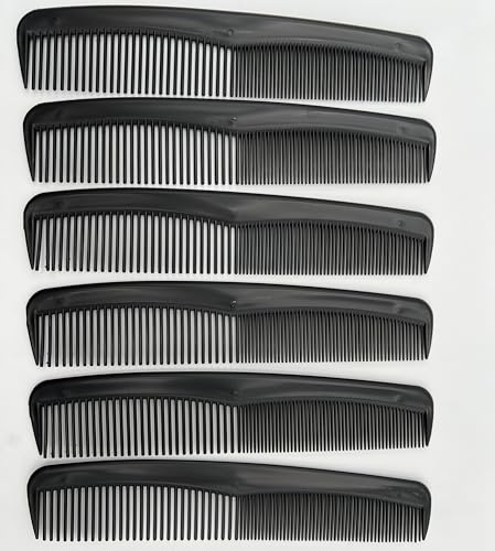Set de Peines de Pelo de Plástico Negro de 8 Pulgadas x6 miniatura 2