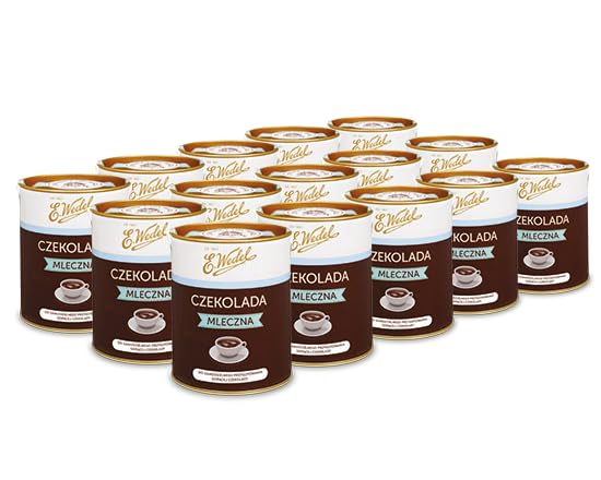 15 x Czekolada mleczna do samodzielnego przygotowania gorącej czekolady 200 g E.Wedel