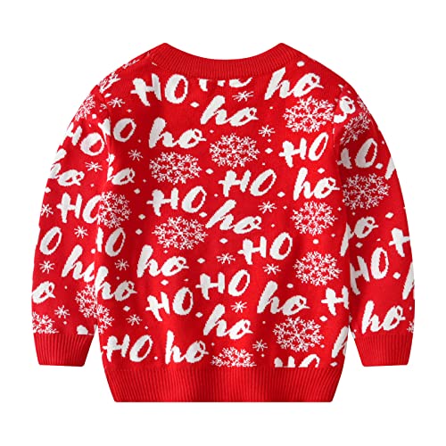 Children Warm Tops Toddler Boys Girls Christmas Cartoon Dinosaur Santa Prints Sweater Long Sleeve Warm Tops2