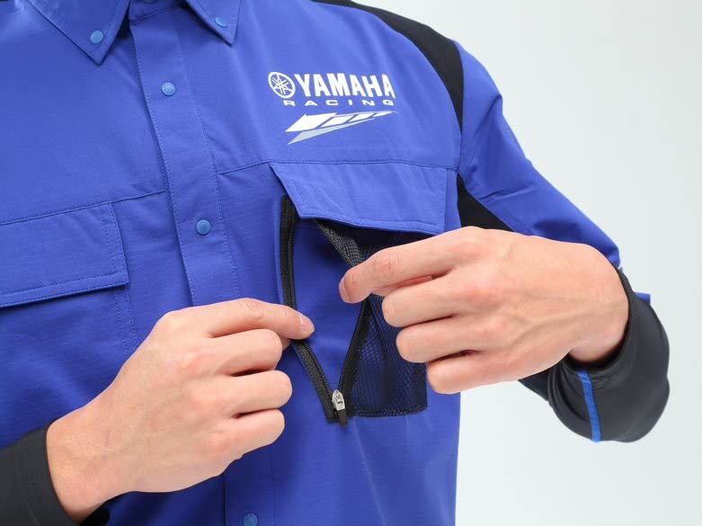 ヤマハ YAMAHA レーシングシャツ ピットシャツ ジャケット XL 青 黒 YRB16 レーシング ピットシャツ | ヤマハ発動機グループ ワイズギア