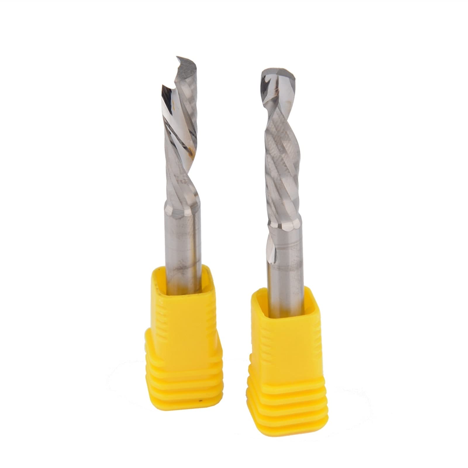 BERWENNY 2Pcs 6/25MM Up Down Cut Endmills Single-Flute Carbide CNC Milling Cutter Cutting Tools Router Bit