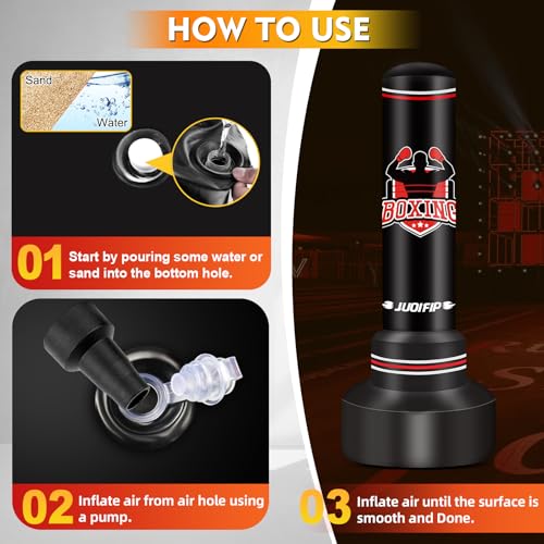 image for JUOIFIP Freestanding Punching Bags for Adults Teens, 70