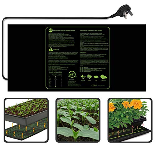 Ritioner Durable Waterproof Seedling Heat Mat, 100W Warm Hydroponic Heating Pad,48 * 20in Flowers Fruits Vegetables Digital Seedlings Growth Germination Propagation Starter Pad