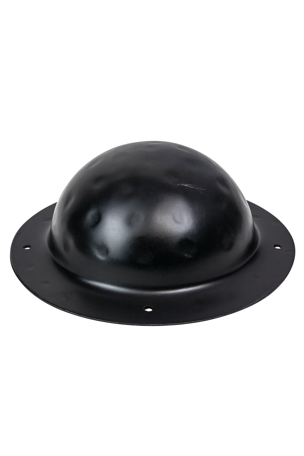 Generisch Schildbuckel 17,5 cm aus Stahl – Hammerschlag-Optik, 1,6 mm, 6 Bohrungen
