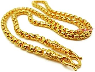 Chain 22k 23k 24k Thai Baht Yellow Gold GP Necklace 18 inch 5 MM