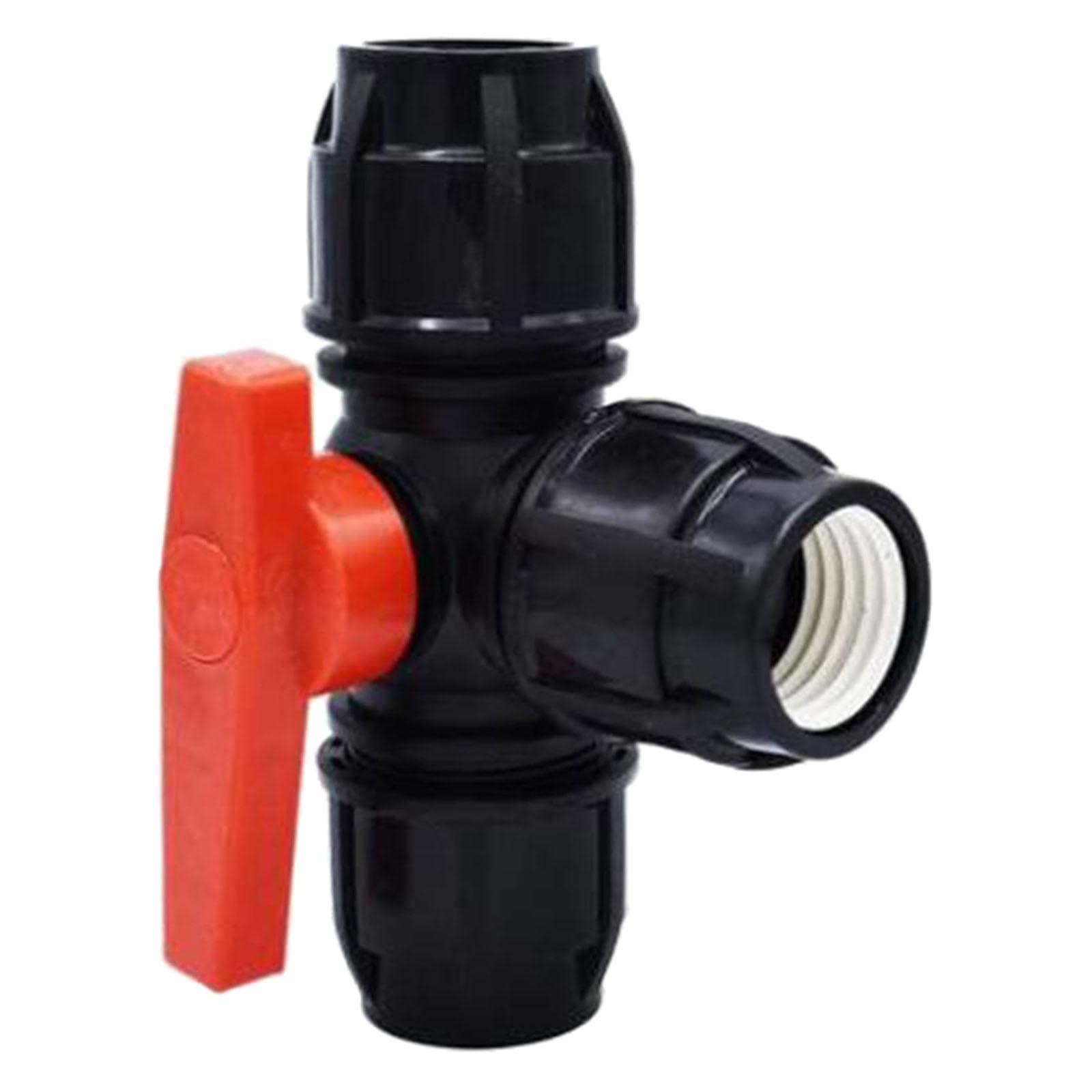 perfk Válvula de rápida de Tres vías PE Válvula de, Accesorios Acoplador de tubería de Agua Accesorios de tubería Rendimiento, diámetro Interior 32 mm
