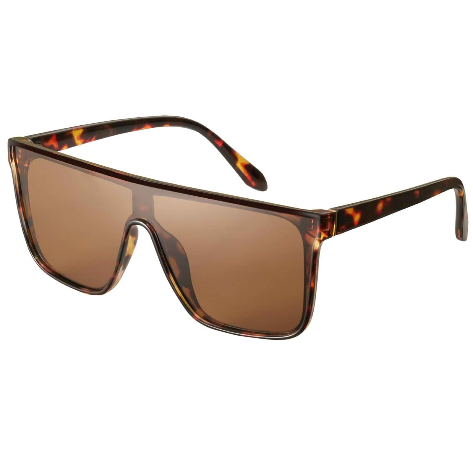 mosanana Polarized Oversized Square Sunglasses for Women MS52363 One Piece, Flat Top, Polarized UV400 Lenses, Ideal for Vacations, Outdoor Activities and Daily Wear