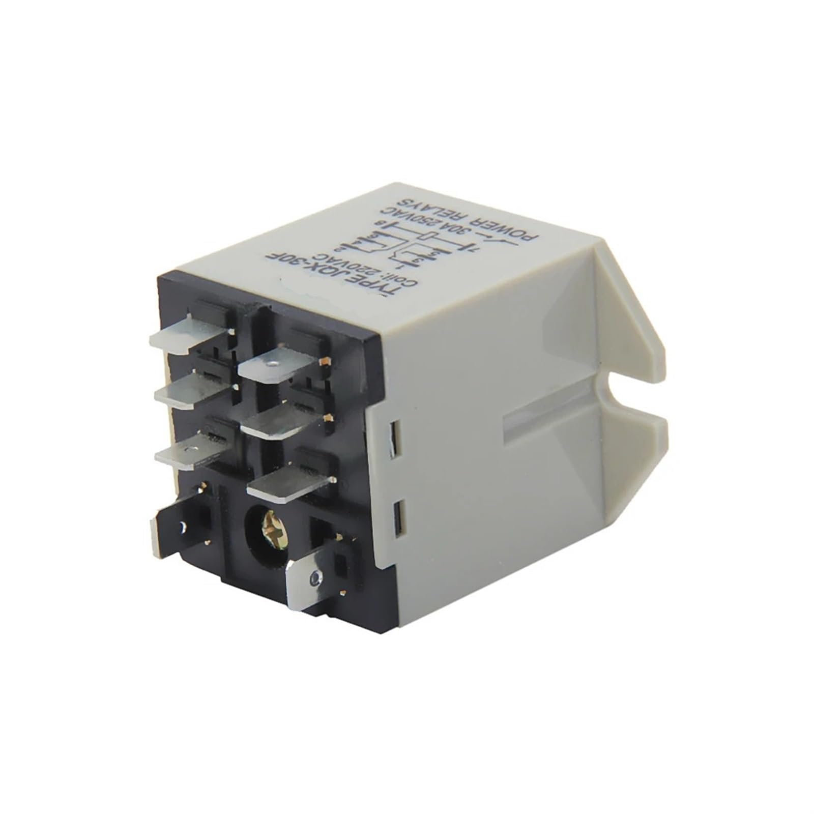 Relé JQX 30F 220V de 30A ideal para evitar sobrecargas en sistemas eléctricos de plástico de 8 polos 6