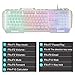 Runsen Rainbow Backlit Gaming Keyboard and Mouse Combo,USB Wired LED Backlit Metal Panel(7 Color Backlit)