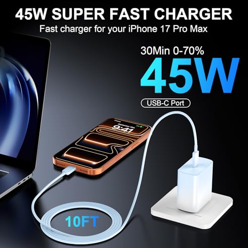 Cargador teléfono 16 Pro Max para usar el móvil en el sofá con cable largo 4
