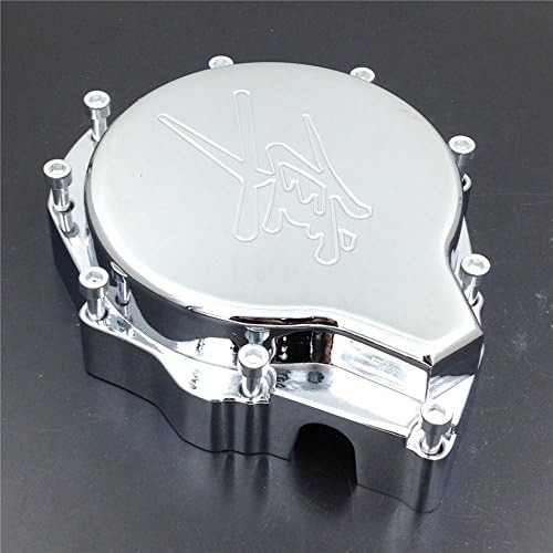 XKMT-Chromed Engine Stator Cover Compatible With Hayabusa Gsxr1300 1998-2012 Black Left Side [B00YWCAJFS]