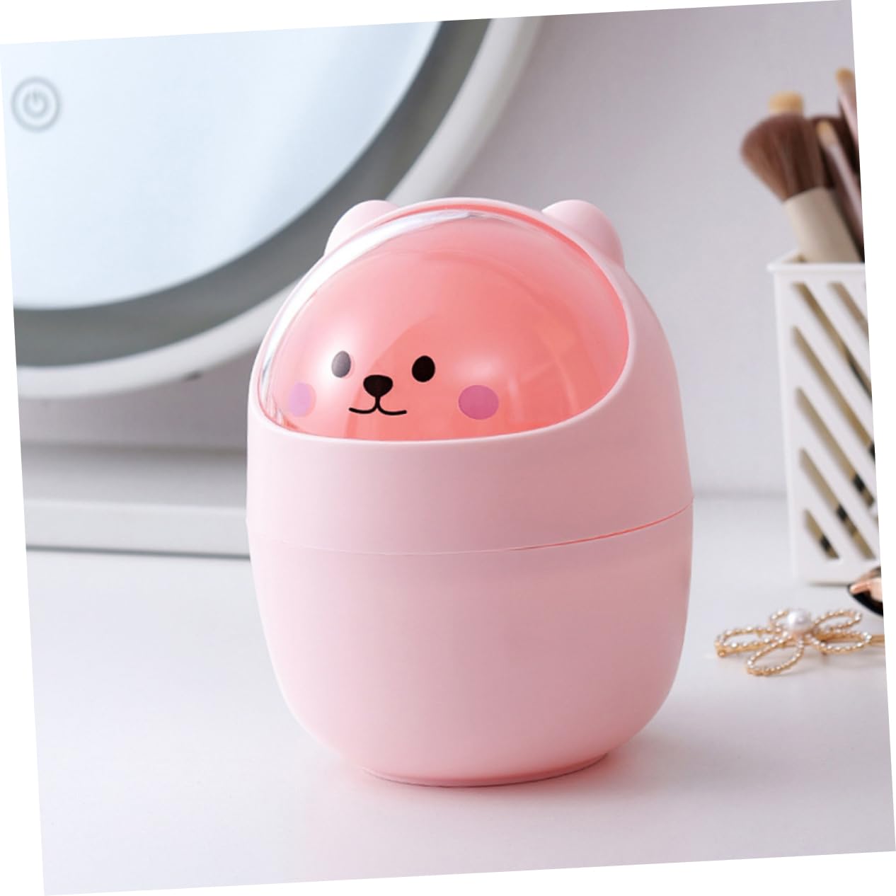 Amosfun Erdbeer-Mini-Mülleimer – Süßer Tischpapierkorb Für Büro & Zuhause