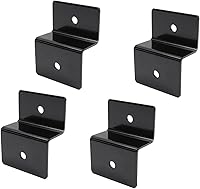 Vista 6 de KUMGROT 4 juegos de soportes de panel solar de aleación de aluminio Z soportes para paneles solares techo RV barco fuera de la red, plata