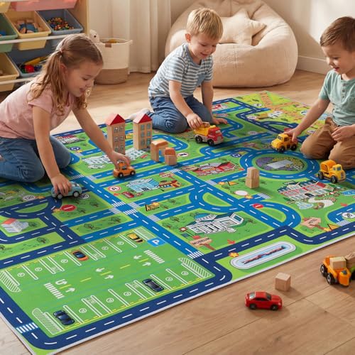 Esup 4x6 Non-Slip Kids Rugs Perfect for Playrooms Bedrooms and Nurseries Educational Playground Mat- Extra Thick Safety Carpet Indoor Outdoor Use Easy Clean