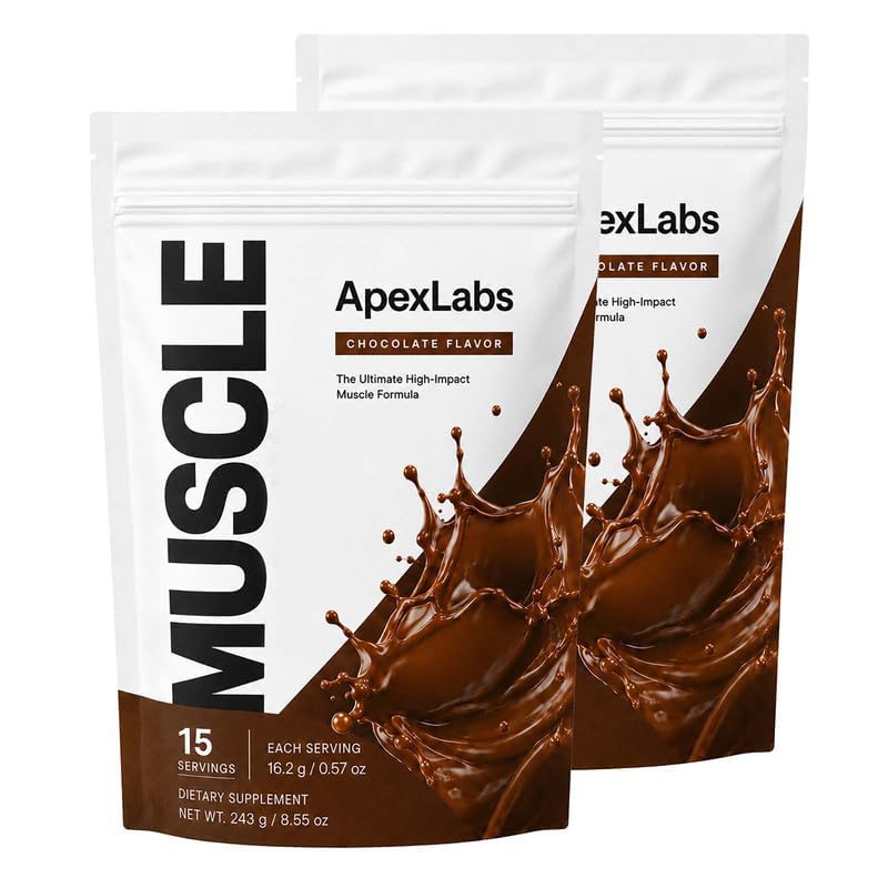 Apex Labs Muscle Powder Apex Labs Protein Powder Boosts Daily Energy & Stamina Chocolate Taste You Can Take Pre/Post Workout or with Meals(2PCS)