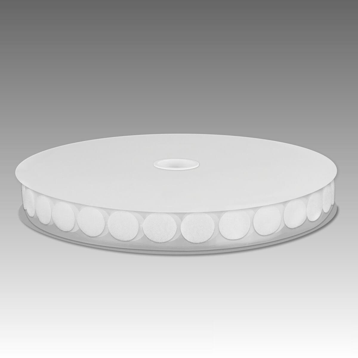 MASHPAPER Flauschpunkte Klettpunkte selbstklebend | weiß oder schwarz | Durchmesser frei wählbar | 33 mm weiß 856033