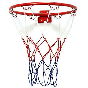 wivarra 32 cm Wandmontage Basketbal Hoop Netting Metalen Rim Opknoping Mand Ball Muur Rand met Schroeven Indoor Outdoor…